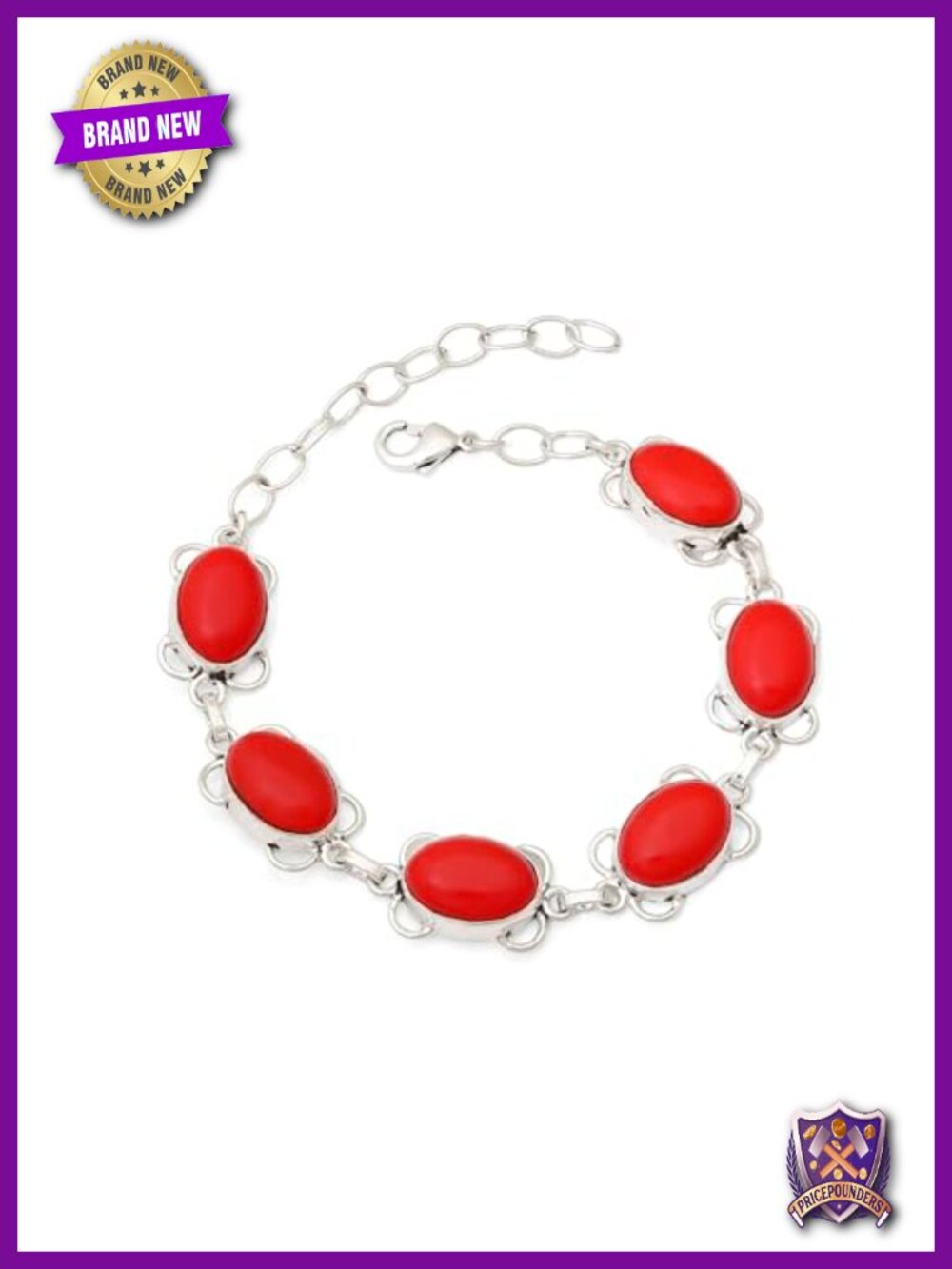 Classic Gemstone 925 Sterling Silver Bezel Link Bracelet Adjustable Women